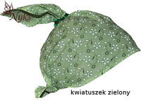 Apaszka bandamka bandana chustka | kwiatziel | zielona | kwiaty