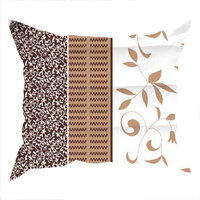 Poszewka bawełniana na jaśka 40x40 | 174brąz | brązowa | bluszcz