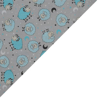 Apaszka bandamka bandana chustka | 109turkus | szara | owieczki