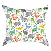 Poszewka bawełniana na jaśka 40x40 | 411pom | kolorowa | dinozaury
