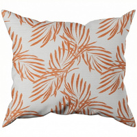 Poszewka z kory 70x80 | 247pom | biało pomarańczowa | liście palmy
