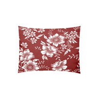 Poszewka z kory 40x40 | 116bordo | bordowa | kwiaty