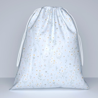 Worek na pościel do przedszkola żłobka | 415nie | niebieska | kwiaty