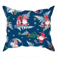 Poszewka bawełniana na jaśka 40x40 | 497Pgra | granatowa | skrzaty