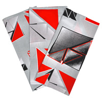 Poszewki bawełniane na jaśka 40x40 Zestaw - 3szt 510red | czerwone | geometryczne