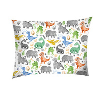 Poszewka bawełniana na jaśka 40x40 | 411pom | kolorowa | dinozaury