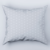 Poszewka bawełniana na poduszkę 50x50 | 401sza | szara | gwiazdy