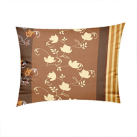 Poszewka z kory 50x60 | 375bra | brązowa | kwiaty