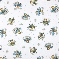 Worek na pościel do przedszkola żłobka | 303Sni | biało niebieska | misie samoloty