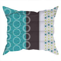 Poszewka bawełniana na poduszkę 40x60 | 350mor | morska | wzór geometryczny