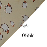 Apaszka bandamka bandana chustka | 055krem | kremowa | owieczki