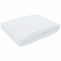 Prześcieradło bez gumki 180x220 Jersey Białe