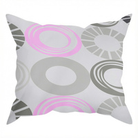 Poszewka z kory 40x40 | 321róż | szaro różowa | geometryczny