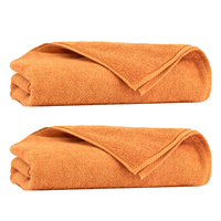 Komplet ręczników z bawełny egipskiej 50x100 70x140 Kiwi pomarańcz