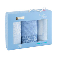 Komplet ścierek kuchennych flores niebieski