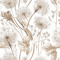 Worek szkolny na buty | 373beż | beżowa | dmuchawce