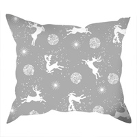 Poszewka bawełniana na jaśka 40x40 | 010sza | szara | renifery