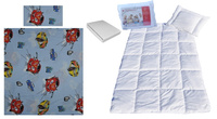 Komplet 100x160 + 40x60 + prześcieradło jersey 80x160  136nieb-auto