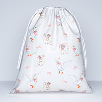 Worek szkolny na buty | 424bez | beżowa | gęsi i baletnice myszy