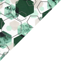 Apaszka bandamka bandana chustka | 208Nbu | biało zielona | geometria