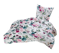 Pościel dla dziecka bawełniana 140x160 + poszewka na poduszkę 70x80 | 463mal | kolorowa | kwiaty