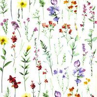 Worek na pościel do przedszkola żłobka | 033pas | biała | kwiaty malowane