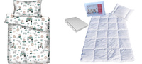 Komplet 100x160 + 50x60 + prześcieradło jersey 80x160 138niebieski
