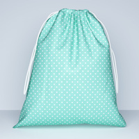 Worek szkolny na buty groszki miętowe