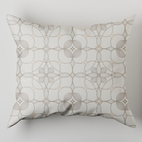 Poszewka bawełniana na poduszkę 40x60 | 313bra | beżowa  | wzór geometryczny