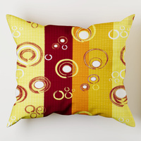 Poszewka z kory 70x80 | 034z-p | żółto pomarańczowa | bąbelki