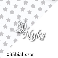 Apaszka bandamka bandana chustka | 095bial-szar | białoszara | gwiazdki