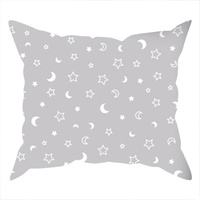 Poszewka bawełniana na jaśka 40x40 | 141sza | szara | gwiazdy