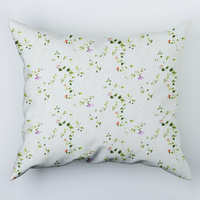 Poszewka flanela 40x40 | 121ecr | ecri | bluszcz i kwiaty