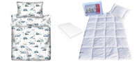 Komplet 100x160 + 40x60 + prześcieradło jersey 80x160 056nie
