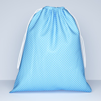 Worek szkolny na buty | kronie | niebieska | kropki groszki