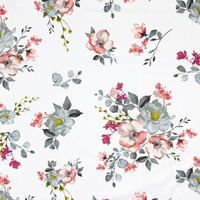 Worek szkolny na buty | 426los | biała | kwiaty jabłoni