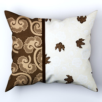 Poszewka flanela 70x80 | 399bra | brązowa | kwiaty