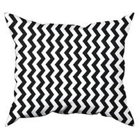 Poszewka z kory 40x40 | 407czarny | czarna | zygzaki