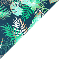 Apaszka bandamka bandana chustka | 455but | zielona | liście