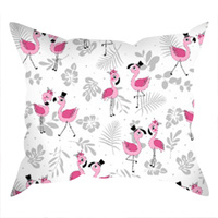 Poszewka bawełniana na jaśka 40x40 | 144białe | biała | flamingi