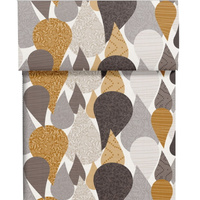 Pościel bawełniana 200x220 + poszewki na poduszkę 2*70x80 | 318mus | musztardowa | krople tureckie