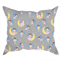 Poszewka bawełniana na jaśka 40x40 | 154szary | szara | jednorożec