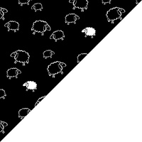 Apaszka bandamka bandana chustka | 055czar | czarna | owieczki