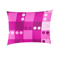 Poszewka z kory 40x40 | 029roz | różowa | geometryczny