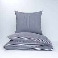Pościel z kory 160x200 + 70x80 + 40x40 | 213gra | granatowa | paski pasy