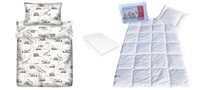 Komplet 100x160 + 40x60 + prześcieradło jersey 80x160 056zol