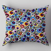 Poszewka z kory 40x40 | 419biała | kolorowa | łowickie kwiaty