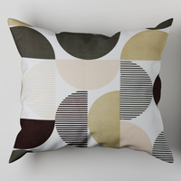 Poszewka bawełniana na poduszkę 40x60 | 038beż | beżowa | wzór geometryczny