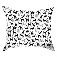 Poszewka bawełniana na jaśka 40x40 | 189bia | biała | psy