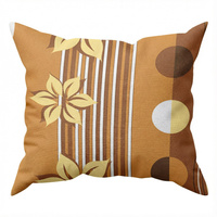 Poszewka z kory 40x40 | 036brąz | brązowa | kwiaty